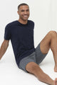 Mey Tweedelige Korte Pyjama Sonderborg Heren 33024 668 yacht blue Foto 18217