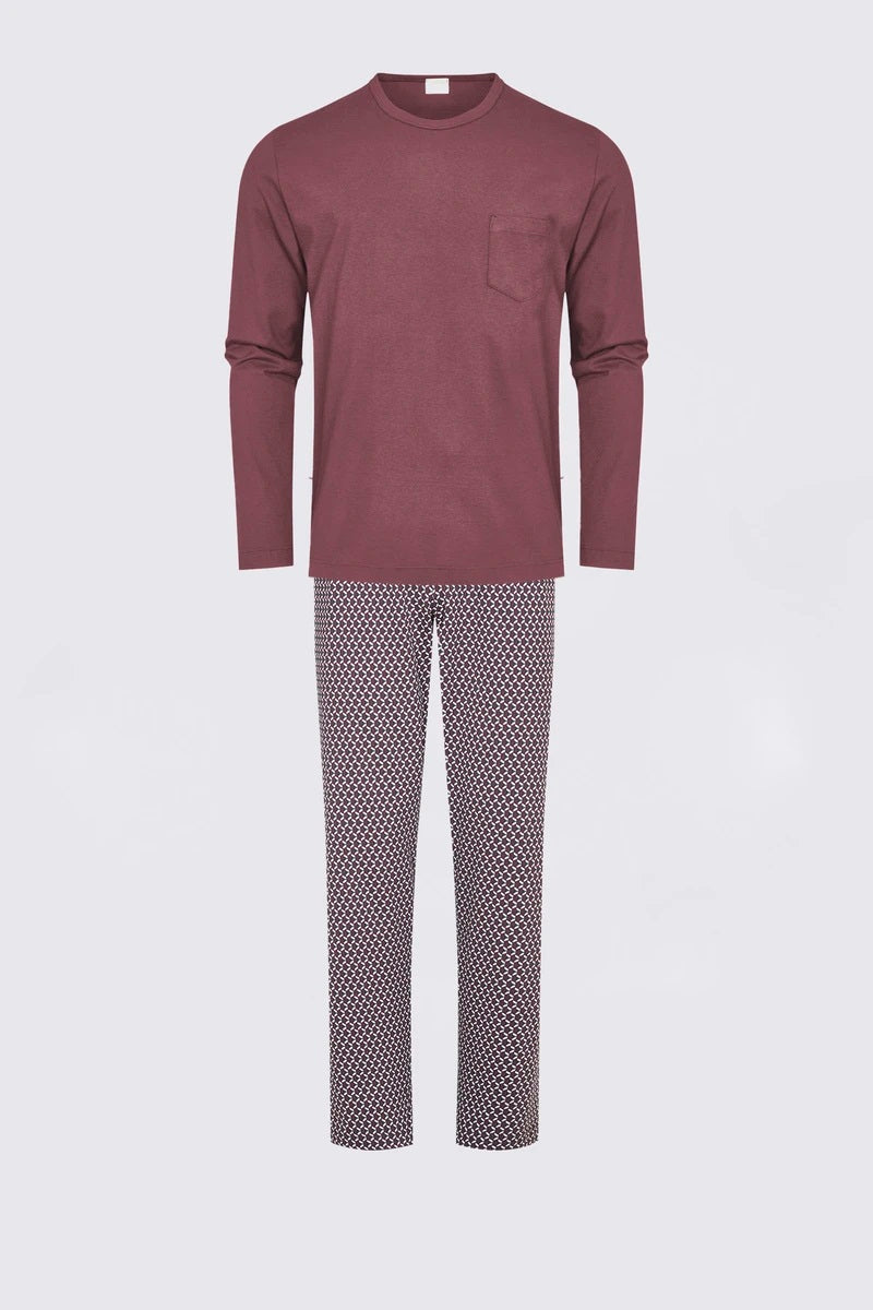 Mey Tweedelige Pyjama Geo Heren 34035 762 oxblood Foto 20750