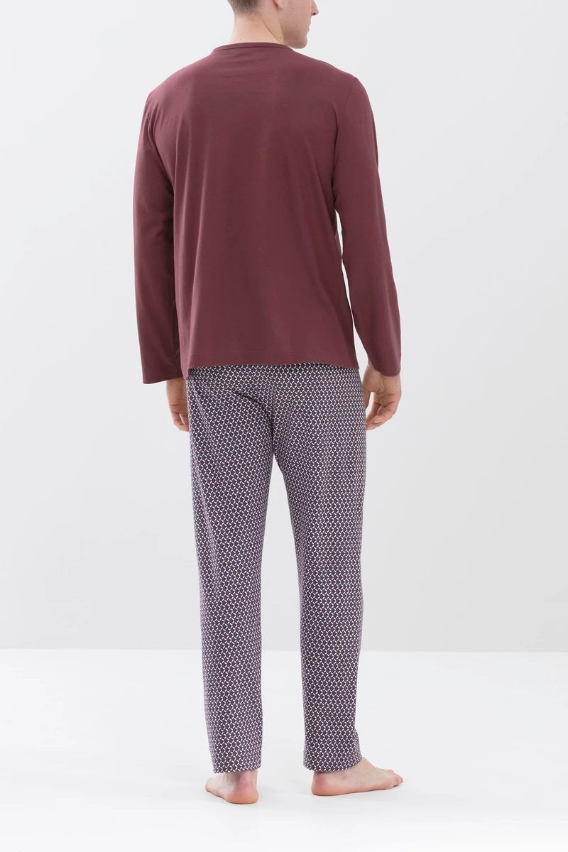 Mey Tweedelige Pyjama Geo Heren 34035 762 oxblood Foto 20752