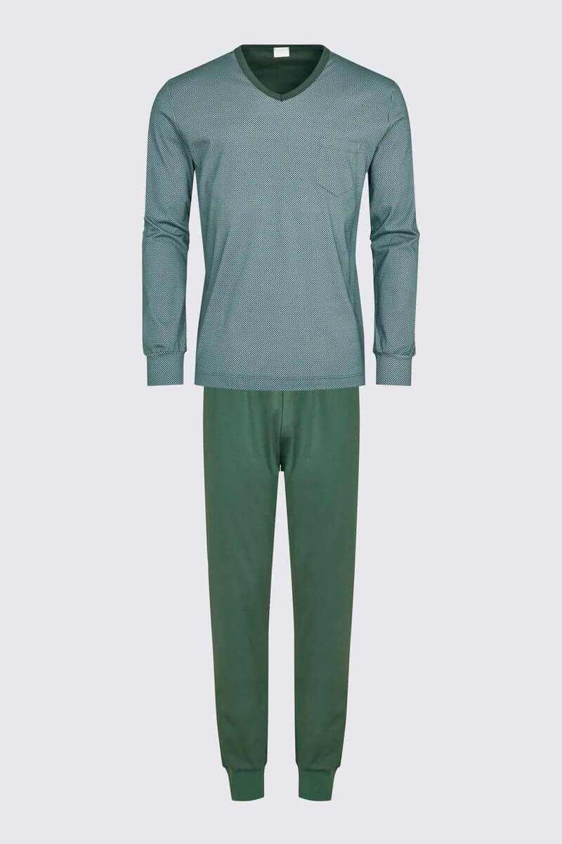 Mey Tweedelige Pyjama Mini Points Heren 34038 770 evergreen Foto 23510