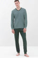 Mey Tweedelige Pyjama Mini Points Heren 34038 770 evergreen Foto 23511