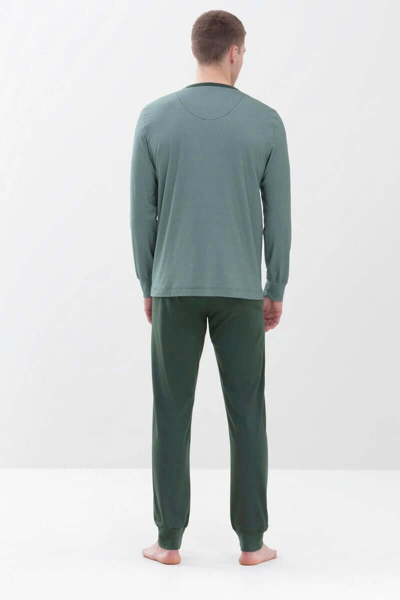 Mey Tweedelige Pyjama Mini Points Heren 34038 770 evergreen Foto 23512
