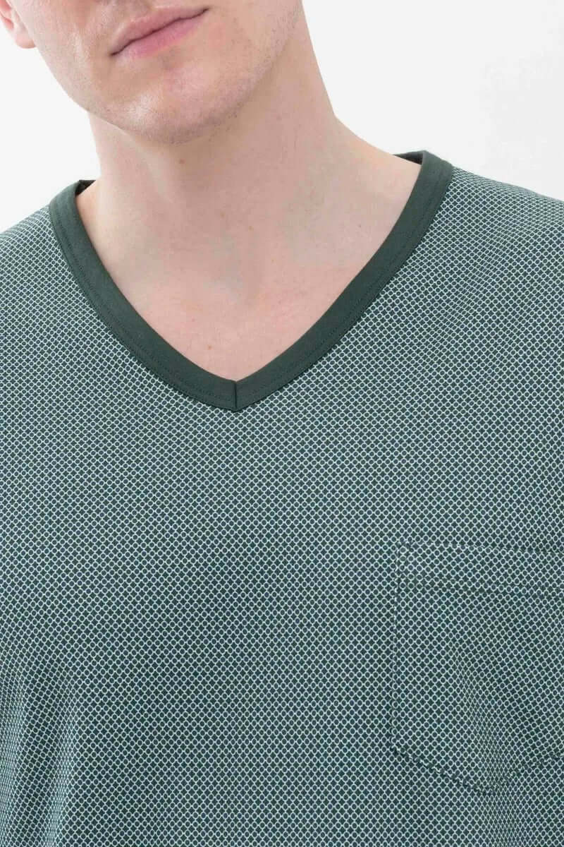 Mey Tweedelige Pyjama Mini Points Heren 34038 770 evergreen Foto 23513