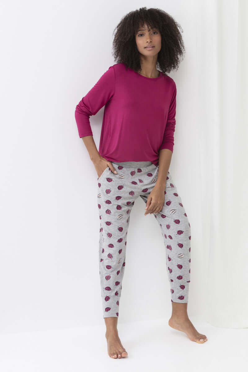Mey Yogabroek Sleep & Easy Dames 16437 519 hellgrau melange Foto 17833