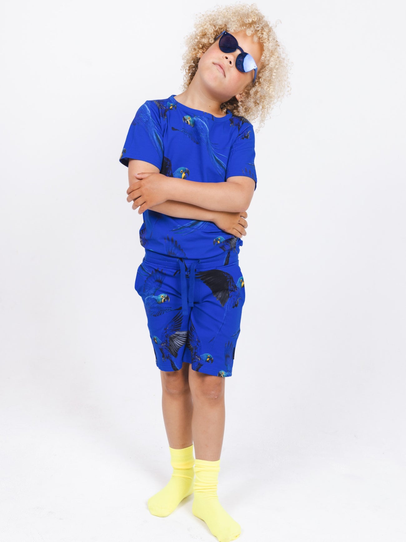 SNURK Blue Parrot Shorts Kids Foto 30383