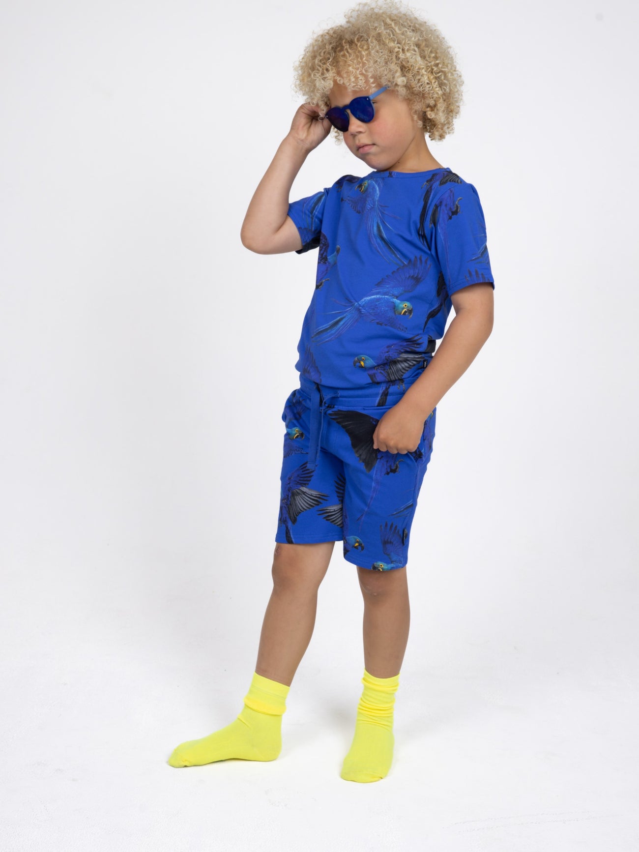 SNURK Blue Parrot Shorts Kids Foto 30384