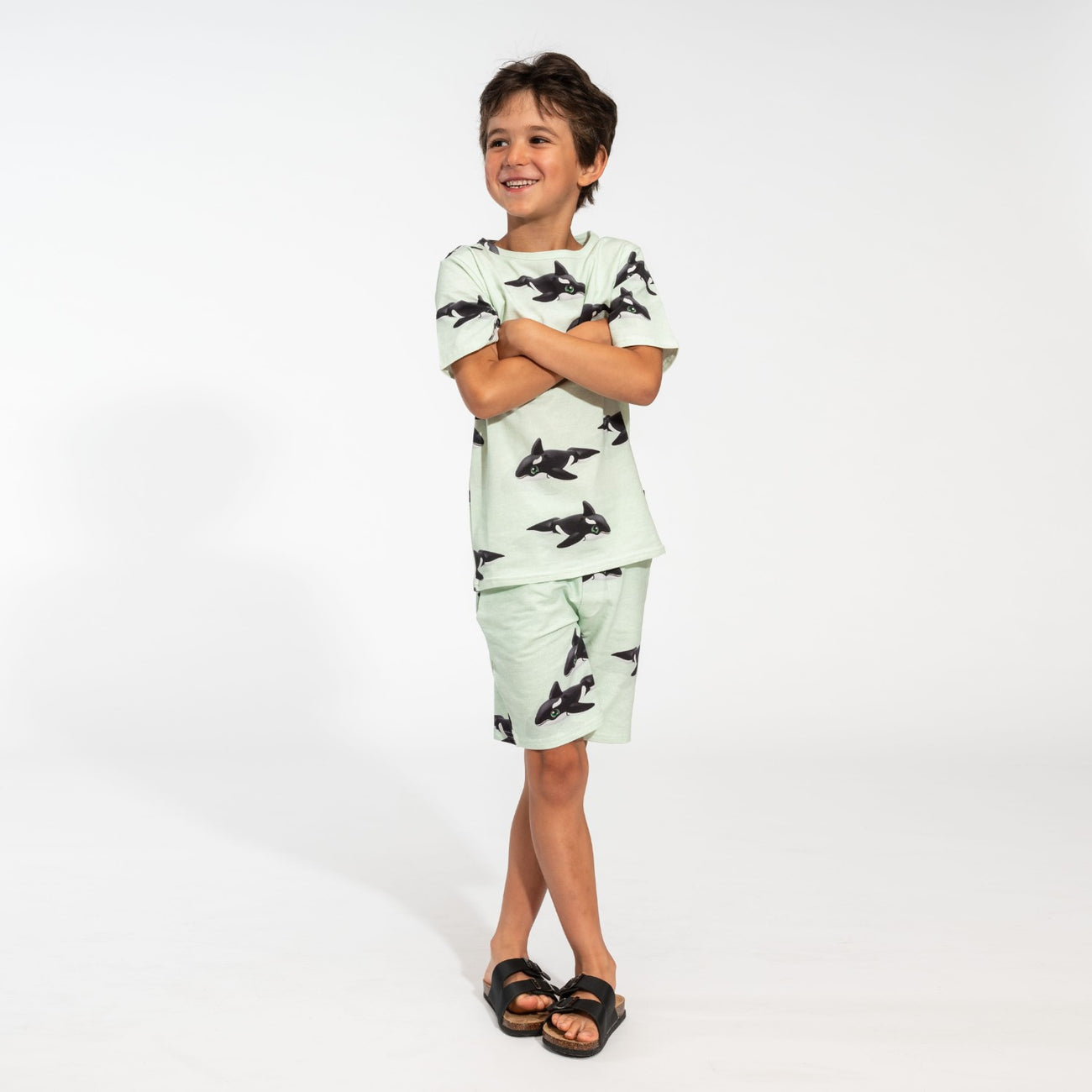 SNURK Orca Green Short Kids Foto 17872